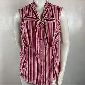 Merona Pink Striped Sleeveless Blouse size 18W
